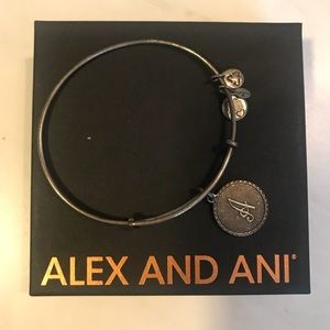 Alex and Ani silver "A" bangle bracelet
